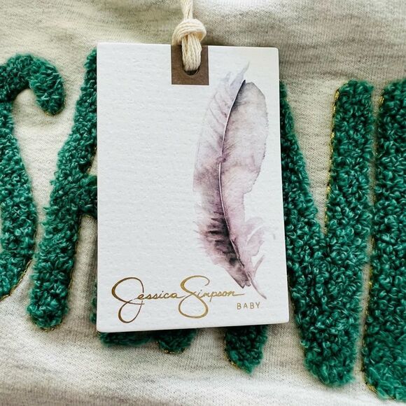 Jessic Simpson Baby Girls Outfit ‘Shine’ Sweatshirt and Pants Size 12 Months NWT - Picture 11 of 13